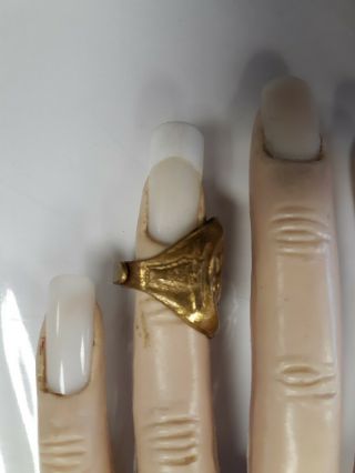 Vintage 1950 ' s BUFFALO BILL JR RING Childs Metal Western Frontier Toy Premium 3