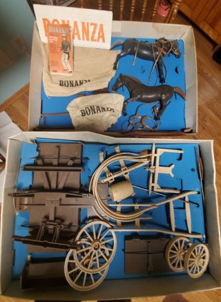 Vintage Bonanza Palitoy Rare 4 In 1 Wagon Set Boxed In