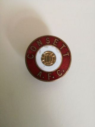 Vintage Enamel Consett Football Supporters Badge
