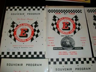 9 Vintage Eldora Souvenir Programs 1960s 1970s Rossburg Ohio Plus Eldora Book 8