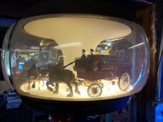 Vintage 1960’s Budweiser Clydesdale Parade Carousel Beer Light