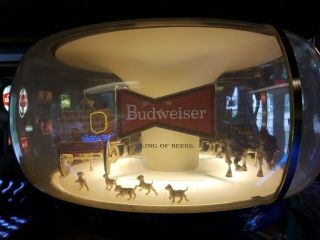 Vintage 1960’s Budweiser Clydesdale Parade Carousel Beer Light 3