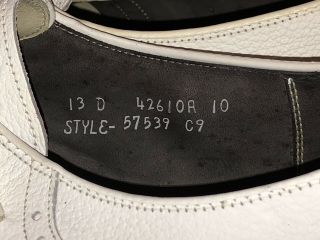 NIB VINTAGE Footjoy Classics Mens Golf Shoes 57539 White 13D Calfskin USA 5