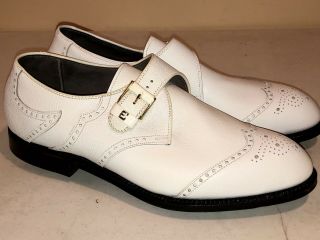 NIB VINTAGE Footjoy Classics Mens Golf Shoes 57539 White 13D Calfskin USA 7