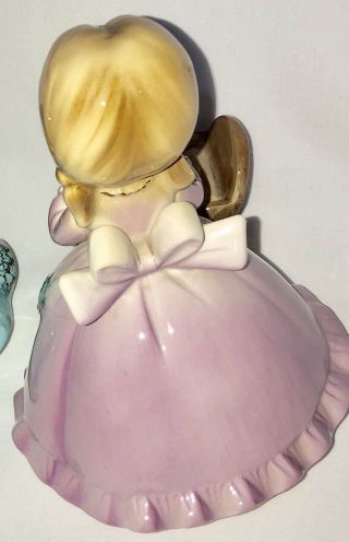 Vtg Josef Originals Ceramic Girl Japan Mother Baby Bottle Cradle Figurine 3