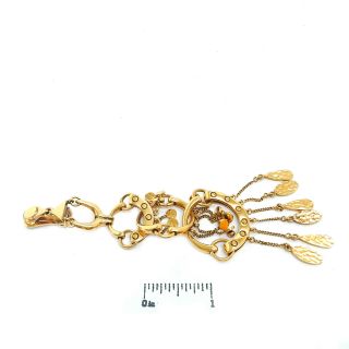 Chloe Golden Brass Quinn Dangle Long Clip Earrings 1009b Rise - on 3