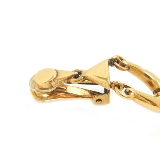 Chloe Golden Brass Quinn Dangle Long Clip Earrings 1009b Rise - on 4