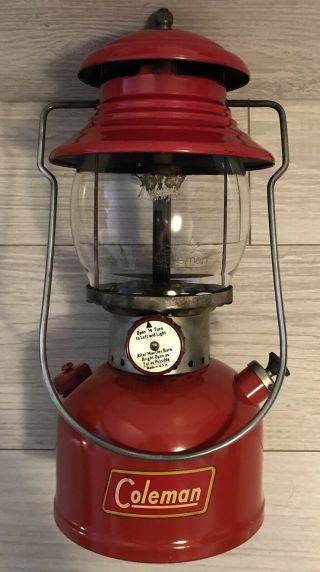 Antique Vintage Coleman Lantern Red 8 1954 Perfectly Wow