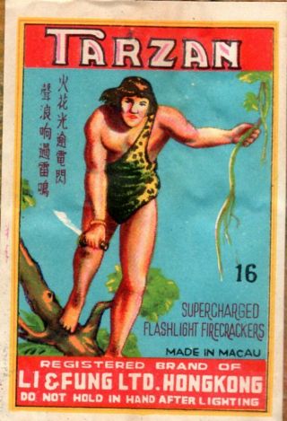 Tarzan Firecracker Label,  C1,  16 