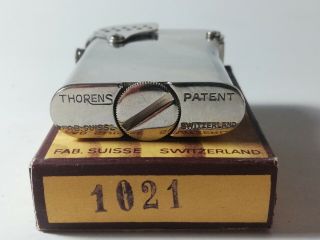 Vintage Thorens Lighter - No.  1021 with wind - shield - state 5