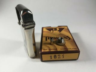 Vintage Thorens Lighter - No.  1021 with wind - shield - state 6