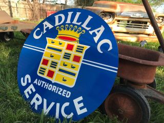 Antique Vintage Old Style Cadillac Sign 3