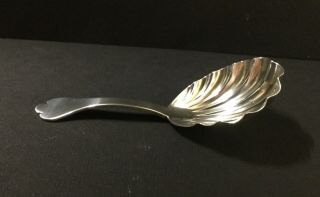 Solid Silver,  Tea Caddy Spoon.  London 1886.  Francis Higgins 4