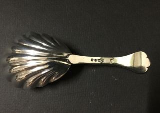 Solid Silver,  Tea Caddy Spoon.  London 1886.  Francis Higgins 7