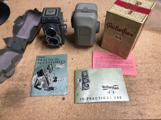 Rollei Rolleiflex Grey Baby Tlr Vintage 4x4 Box Camera Schneider - Kreuznach Xenar