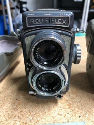 Rollei Rolleiflex Grey Baby TLR Vintage 4X4 Box Camera Schneider - Kreuznach Xenar 2