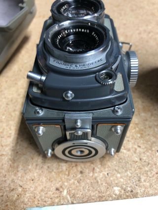 Rollei Rolleiflex Grey Baby TLR Vintage 4X4 Box Camera Schneider - Kreuznach Xenar 6