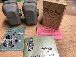Rollei Rolleiflex Grey Baby TLR Vintage 4X4 Box Camera Schneider - Kreuznach Xenar 9