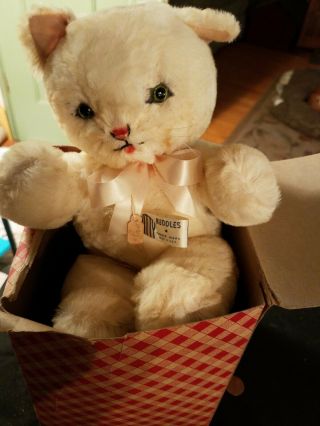 Vintage Mohair KITTY KUDDLES Knickerbocker Cat with Tag and Box 8