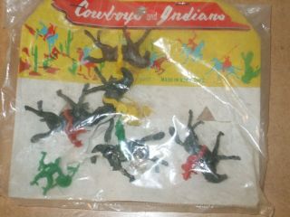 Vintage Toys Cowboys And Indians Vintage Plastic Toys Made In Hong Kong No.  6057