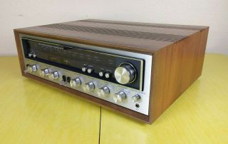 Vtg 1970s Kenwood Kr - 6600 Am/fm Stereo Reciever Amplifier Wood Cabinet Japan