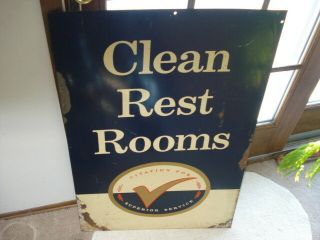 Vintage Rest Rooms Metal Sign