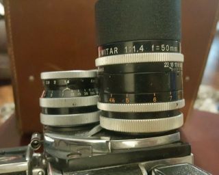 Vintage PAILLARD BOLEX H16 16mm SWISS Movie Camera 3 lens CASE & INCIDENT LIGHT 6