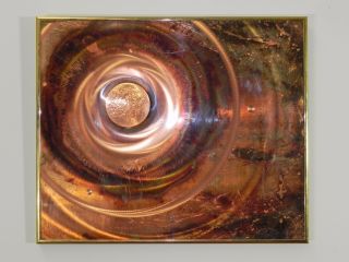 Vintage Emerson Clark Copper Tones Copper Art Galactic Series 182 Picture