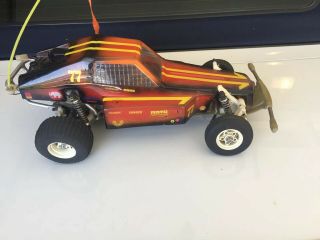 Vintage RC SRB Tamiya Sand Scorcher With RCH And CRP Parts Futaba FP - T3FG Radio 3