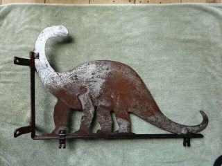 1930s Rare Vintage Sinclair Oil Dinosaur Sign,  16.  5 " H X 26.  5 " L,  Made Of Steel