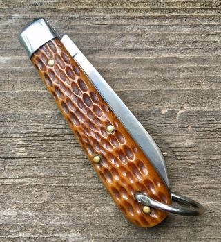 Schrade Cut Co Walden NY Vintage Bone Handle Jack Knife 5