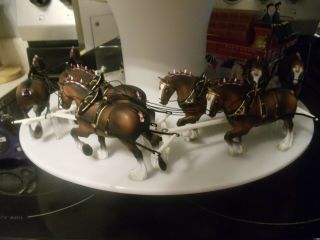Vintage Budweiser Beer World Champion Clydesdale Parade Carousel Light 7
