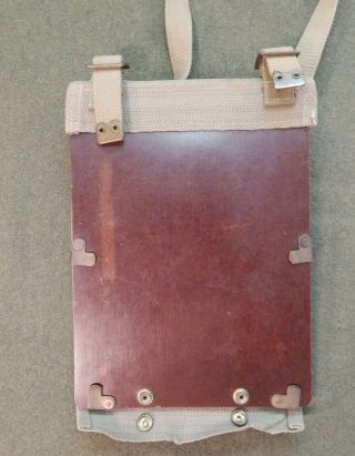 WWII British Army MAP CASE MK 1 with Shoulder Strap,  Khaki Canvas,  Great Cond. 8