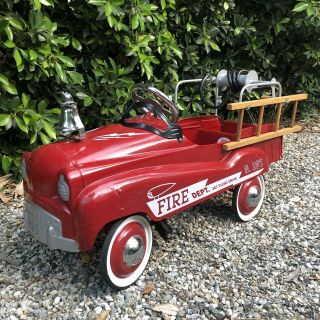 Vintage Jet Flow 287 Fire Engine Pedal Car