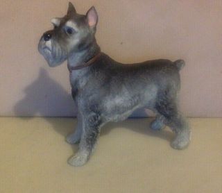 Vintage Figurine.  Dog.  Porcelain Schnauzer By Edward Boehm.