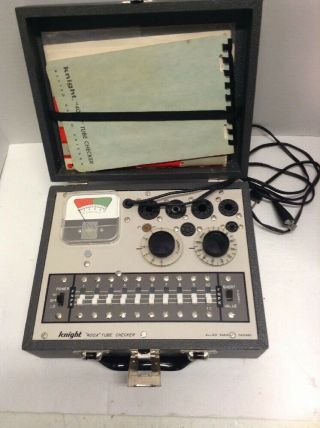 Vintage Allied Radio Knight 400a Tube Tester Checker In Case With Manuals,