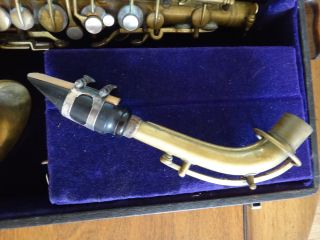 Vintage Wurlitzer American Conn Stencil Eb Alto Saxophone Pan American Model 48M 7