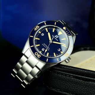 San Martin automatic Wrist Watch for Men Stainless steel mechanical watches NH35 4