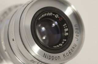 Rare Nikon Nikkor Q - C 5cm F3.  5 For Leica Screwmount 50mm Ltm M39