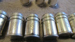 SET OF 14 MATCHING GORHAM Sterling Silver A3133 Salt Pepper SHAKERS S MONO 108.  9 2