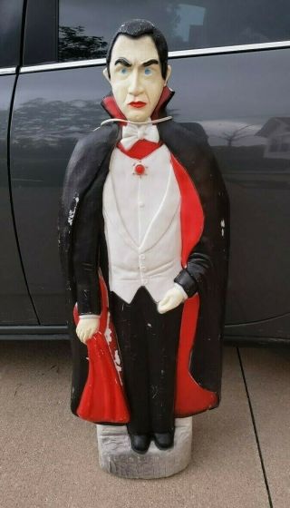 Vintage Bela Lugosi Dracula Union Products Lighted Blow Mold 42” Tall