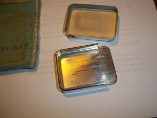 ANTIQUE STERLING SILVER TIFFANY AND CO.  PILL BOX WITH BAG 5
