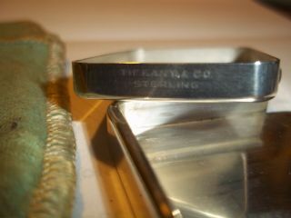 ANTIQUE STERLING SILVER TIFFANY AND CO.  PILL BOX WITH BAG 6