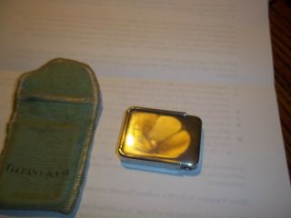 ANTIQUE STERLING SILVER TIFFANY AND CO.  PILL BOX WITH BAG 8