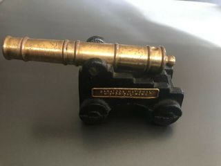 Vintage Miniature Brass & Cast Iron Canon - Souvenir Saratoga National Park