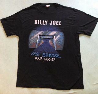 Vintage Billy Joel The Bridge Tour 1986 - 1987 Tour Concert Shirt - Xl