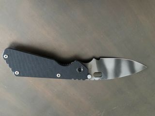 RARE Strider PT Knife.  Tiger Striped blade.  Anodized titanium scale/clip 2