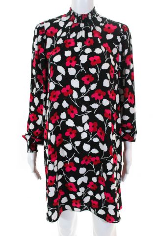 Kate Spade York Womens Vintage Fleur Crepe Dress Black Size Medium 11568445