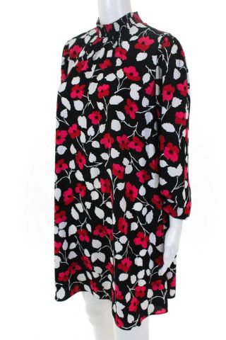 Kate Spade York Womens Vintage Fleur Crepe Dress Black Size Medium 11568445 2