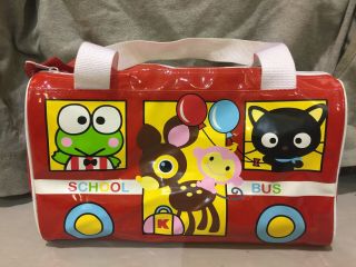 Vintage 1976 - 2007 Sanrio Hello Kitty School Bus Vynl Bag Rare Chococat Pochacco
